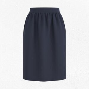 Y2K Ter Et Bantine Black Wool High Waisted Minimal Midi Straight Skirt Size 6